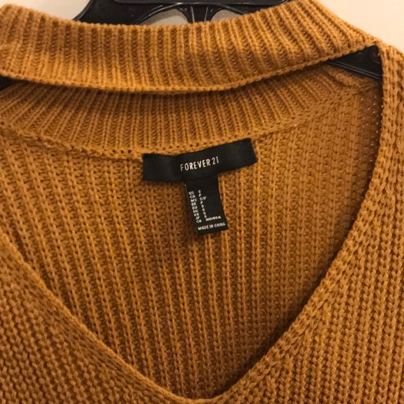 Forever 21 Mustard Sweater size Small - Picture 2 of 4